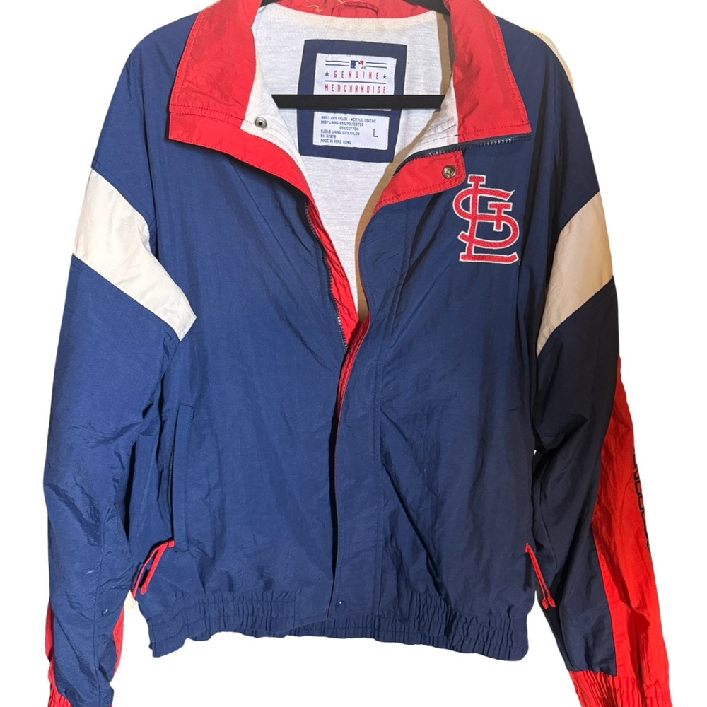 St. Louis Cardinals Navy & Red Windbreaker Jacket